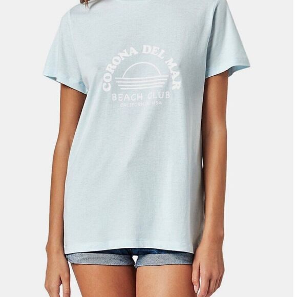 Charlie Holiday Baby Blue Corona Del Mar beach club everyday tee size 4 NWT - Picture 2 of 14